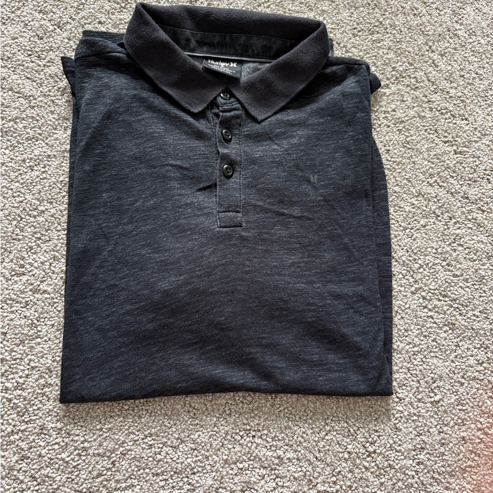 Hurley Black Polo Shirt Soft Cotton Blend
